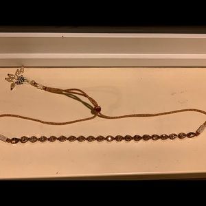 NEW-Gold tone necklace with kundan and pearls